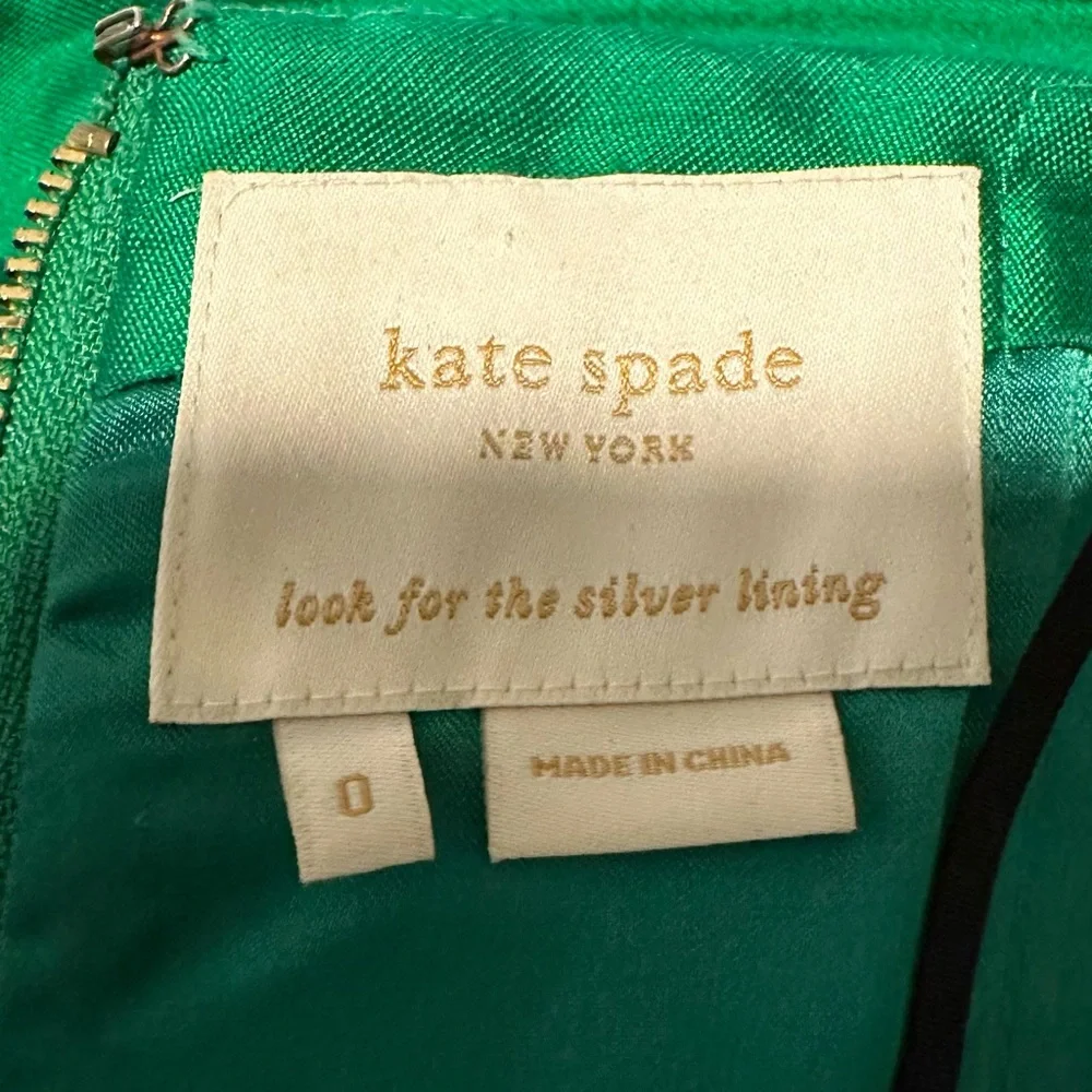 Kate Spade Darcie Strapless Green Cocktail Dress Size 0 Emerald Fit & Flare